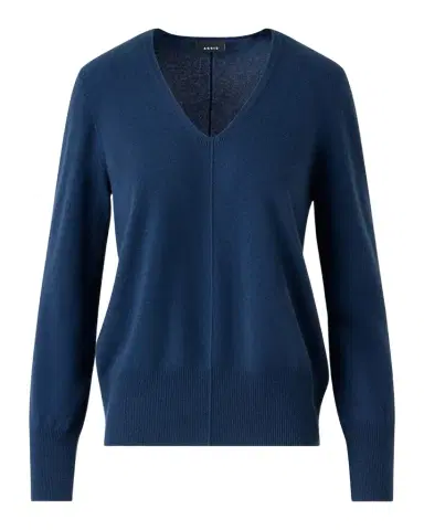 Akris V-Neck Pure Cashmere Knit Sweater | Thumbnail 1