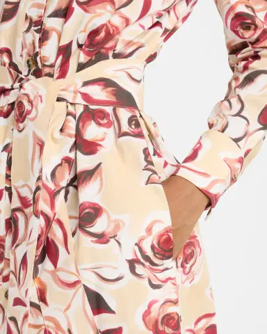 Chiara Boni La Petite Robe Belted Floral-Print Midi Shirtdress | Thumbnail 5 Chiara Boni La Petite Robe Belted Floral-Print Midi Shirtdress | Thumbnail 5