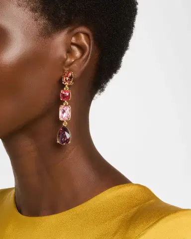 Oscar de la Renta Four Drop Crystal Earrings | Thumbnail 2 Oscar de la Renta Four Drop Crystal Earrings | Thumbnail 2