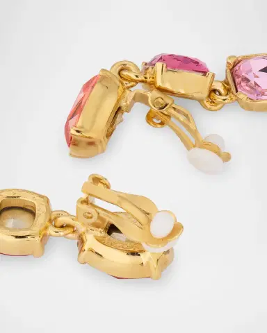 Oscar de la Renta Four Drop Crystal Earrings | Thumbnail 4 Oscar de la Renta Four Drop Crystal Earrings | Thumbnail 4