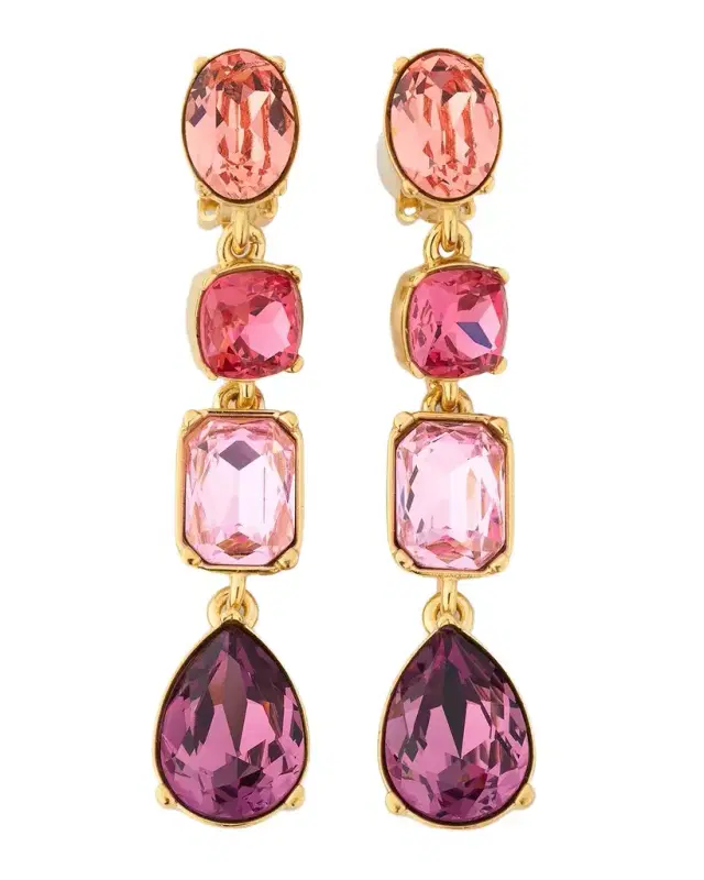 Four Drop Crystal Earrings