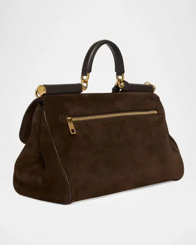 Dolce & Gabbana My Sicily Suede and Leather Top-Handle Bag | Thumbnail 2
