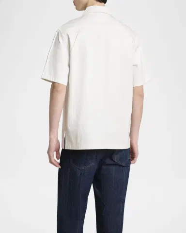 Givenchy Men 's Twill Embroidered Pocket Shirt | Thumbnail 3
