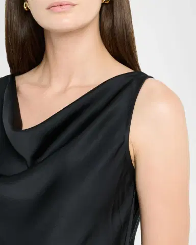 Lapointe Lightweight Satin Belted Midi Dress | Thumbnail 5