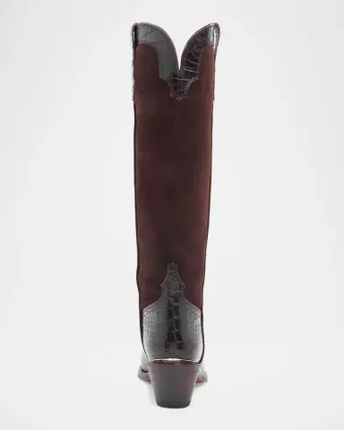 Partlow Mira Mixed Leather Western Knee Boots | Thumbnail 5