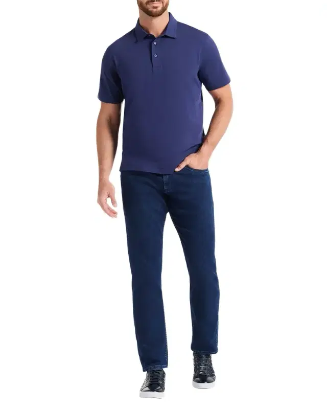 Men 's Furlan Stretch Knit Polo Shirt