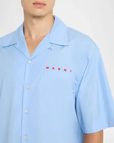 Marni Men's Poplin Camp Shirt | Thumbnail 5 Marni Men's Poplin Camp Shirt | Thumbnail 5