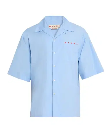 Marni Men's Poplin Camp Shirt | Thumbnail 1 Marni Men's Poplin Camp Shirt | Thumbnail 1