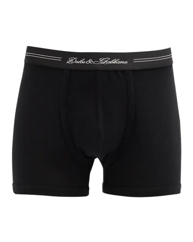 Men 's Jersey Stretch Logo Script Boxer Briefs