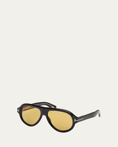 Tom Ford Men's Icon Collection Acetate Aviator Sunglasses | Thumbnail 2 Tom Ford Men's Icon Collection Acetate Aviator Sunglasses | Thumbnail 2