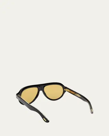 Tom Ford Men's Icon Collection Acetate Aviator Sunglasses | Thumbnail 4 Tom Ford Men's Icon Collection Acetate Aviator Sunglasses | Thumbnail 4