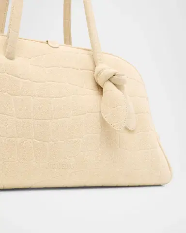 Jacquemus Le Turismo Croc-Embossed Suede Top-Handle Bowling Bag | Thumbnail 5 Jacquemus Le Turismo Croc-Embossed Suede Top-Handle Bowling Bag | Thumbnail 5