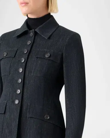 Akris Delia Cotton Denim Stretch Shirt Jacket | Thumbnail 5 Akris Delia Cotton Denim Stretch Shirt Jacket | Thumbnail 5