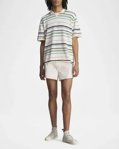 Adidas x Wales Bonner Men's Stripe Knit Polo Shirt | Thumbnail 2