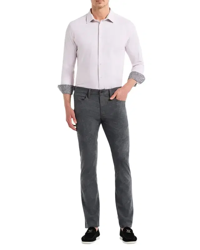 Robert Graham Men 's Alton Tonal Paisley Slim Five-Pocket Pants