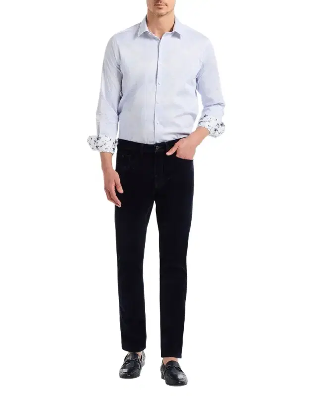 Robert Graham Men 's Celestial Velvety Slim Five-Pocket Pants