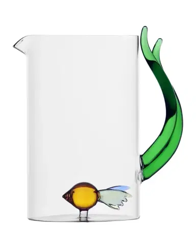 ICHENDORF Animal Farm Fish Pitcher with Seagrass Handle, 50.7 oz. | Thumbnail 1 ICHENDORF Animal Farm Fish Pitcher with Seagrass Handle, 50.7 oz. | Thumbnail 1