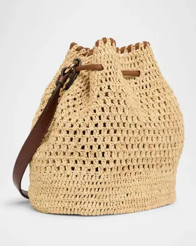 Stella McCartney Falabella Crochet Raffia Bucket Bag | Thumbnail 3