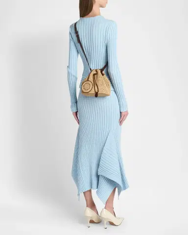 Stella McCartney Falabella Crochet Raffia Bucket Bag | Thumbnail 5