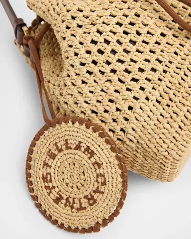 Stella McCartney Falabella Crochet Raffia Bucket Bag | Thumbnail 6