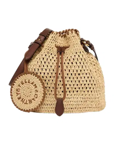 Stella McCartney Falabella Crochet Raffia Bucket Bag | Thumbnail 1