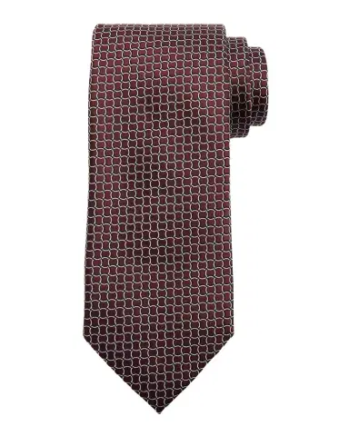Zegna Men's Geometric Net Jacquard Silk Tie | Thumbnail 1