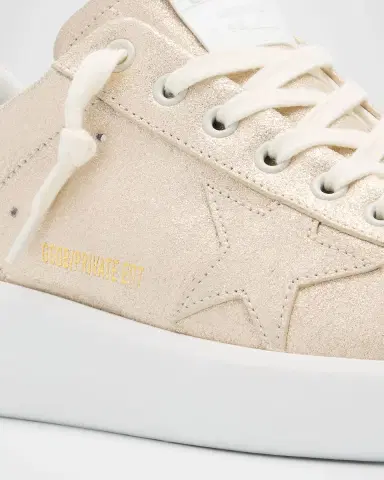Golden Goose Purestar Shimmer Leather Low-Top Sneakers | Thumbnail 5