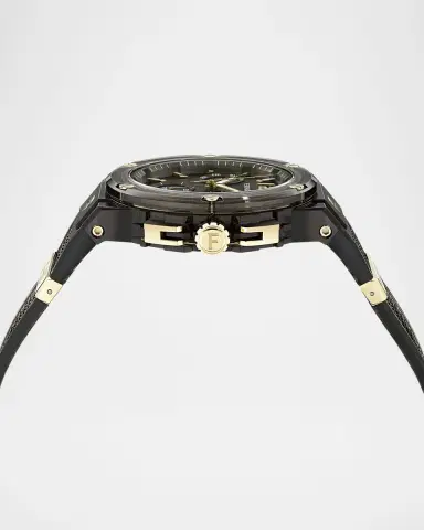 Ferragamo F-80 44mm Translucent Black Bioplastic Chronograph Watch | Thumbnail 2 Ferragamo F-80 44mm Translucent Black Bioplastic Chronograph Watch | Thumbnail 2