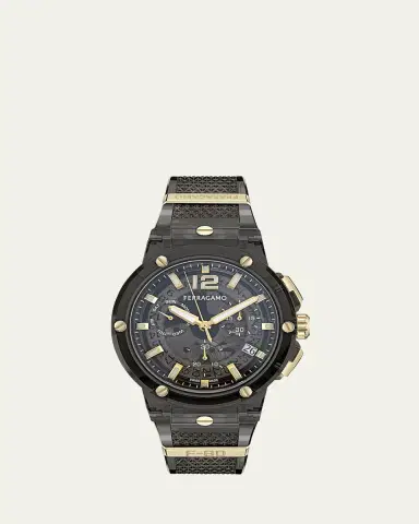 Ferragamo F-80 44mm Translucent Black Bioplastic Chronograph Watch | Thumbnail 5 Ferragamo F-80 44mm Translucent Black Bioplastic Chronograph Watch | Thumbnail 5