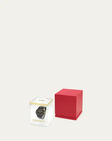 Ferragamo F-80 44mm Translucent Black Bioplastic Chronograph Watch | Thumbnail 6 Ferragamo F-80 44mm Translucent Black Bioplastic Chronograph Watch | Thumbnail 6