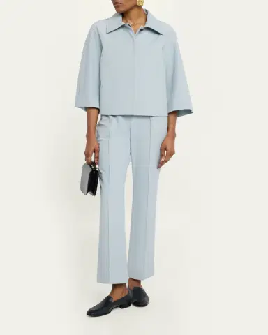 Lafayette 148 New York Vesey Seamed Flare-Leg Crop Pants | Thumbnail 2