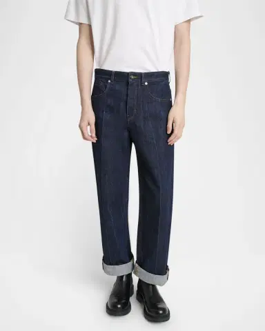 Givenchy Men's Cuffed Wide-Leg Jeans | Thumbnail 4