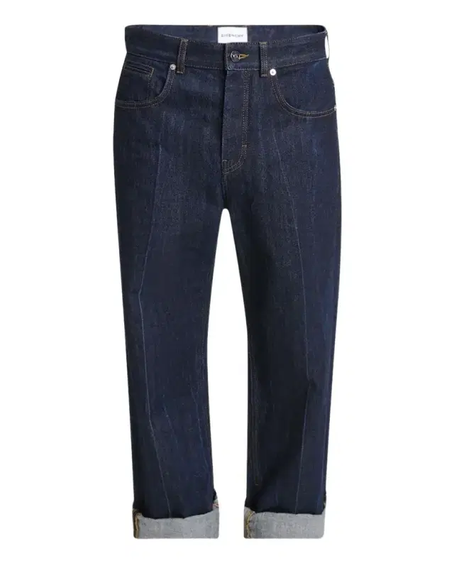 Men 's Cuffed Wide-Leg Jeans
