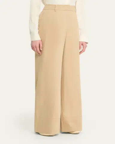 Lafayette 148 New York Charles Wide-Leg Twill Pants | Thumbnail 14