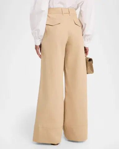 Lafayette 148 New York Charles Wide-Leg Twill Pants | Thumbnail 17