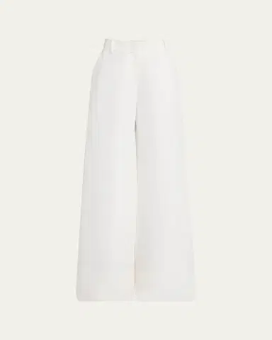 Lafayette 148 New York Charles Wide-Leg Twill Pants | Thumbnail 5