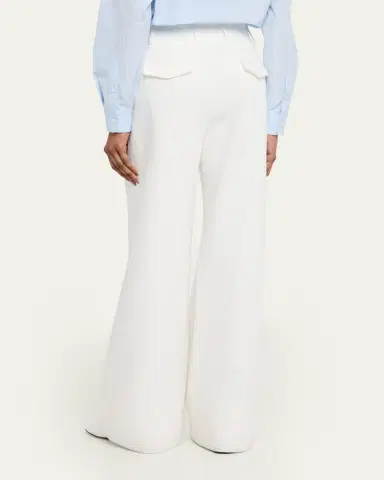 Lafayette 148 New York Charles Wide-Leg Twill Pants | Thumbnail 7