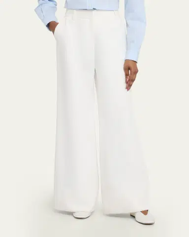 Lafayette 148 New York Charles Wide-Leg Twill Pants | Thumbnail 8
