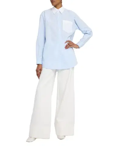 Lafayette 148 New York Charles Wide-Leg Twill Pants | Thumbnail 1
