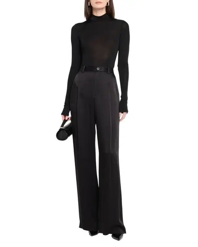 LAPOINTE Mock-Neck Long-Sleeve Lightweight Jersey Bodysuit