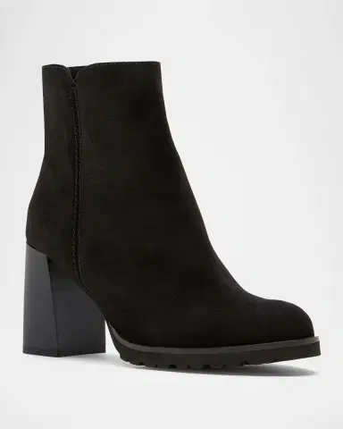 La Canadienne Maggie Suede Block Heel Ankle Booties | Thumbnail 2 La Canadienne Maggie Suede Block Heel Ankle Booties | Thumbnail 2
