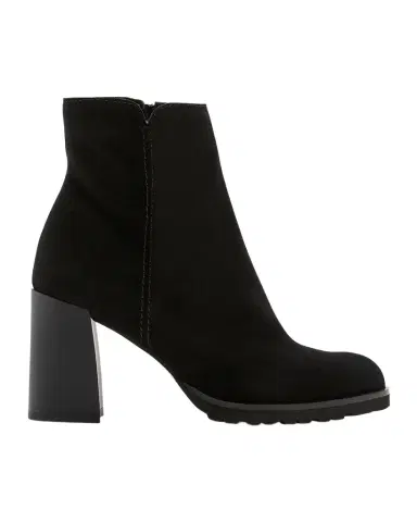 La Canadienne Maggie Suede Block Heel Ankle Booties | Thumbnail 1 La Canadienne Maggie Suede Block Heel Ankle Booties | Thumbnail 1