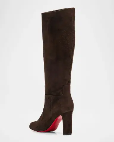 Christian Louboutin 85mm Loo Botta Suede Knee-High Boots | Thumbnail 4