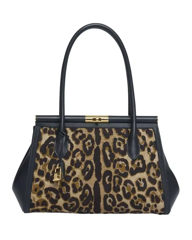 Dolce & Gabbana Marlene Leopard Everyday Bag