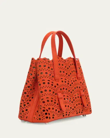 Alaïa Mina 20 Top-Handle Bag in Perforated Suede | Thumbnail 7 Alaïa Mina 20 Top-Handle Bag in Perforated Suede | Thumbnail 7