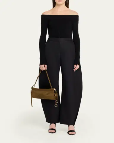 Alaïa Mina 20 Top-Handle Bag in Perforated Suede | Thumbnail 9 Alaïa Mina 20 Top-Handle Bag in Perforated Suede | Thumbnail 9