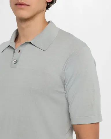 FRAME Men 's Cotton Silk Polo Sweater | Thumbnail 5