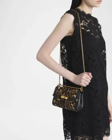 Dolce & Gabbana Marlene Leopard Chain Crossbody Bag | Thumbnail 2 Dolce & Gabbana Marlene Leopard Chain Crossbody Bag | Thumbnail 2