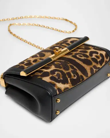 Dolce & Gabbana Marlene Leopard Chain Crossbody Bag | Thumbnail 6 Dolce & Gabbana Marlene Leopard Chain Crossbody Bag | Thumbnail 6