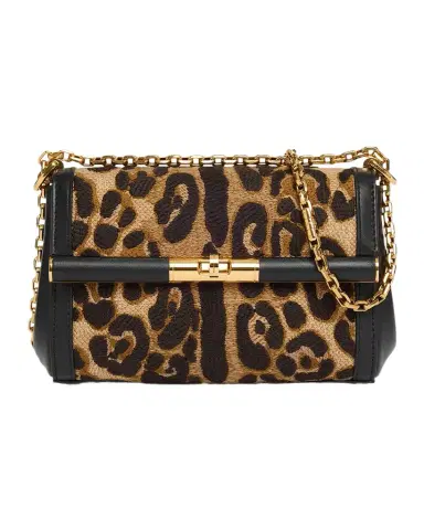 Dolce & Gabbana Marlene Leopard Chain Crossbody Bag | Thumbnail 1 Dolce & Gabbana Marlene Leopard Chain Crossbody Bag | Thumbnail 1